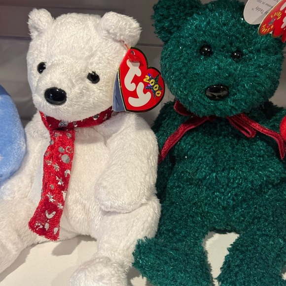 Ty Holiday Beanie Babies Set - Santa plus 1997-2001 Holiday Teddy’s - Picture 3 of 4